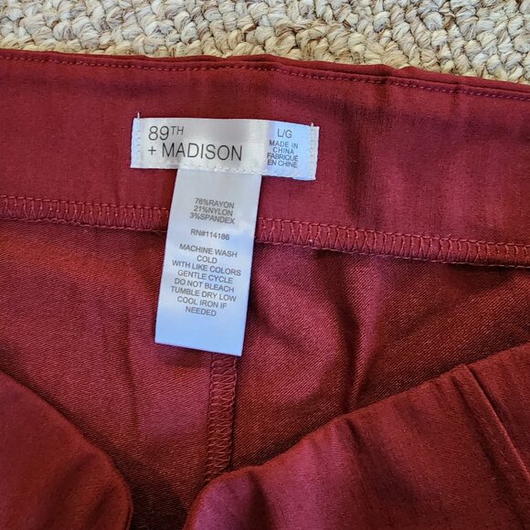 NWT 89th & Madison Barely Boot Pull-On Pants Size L - Picture 9 of 9